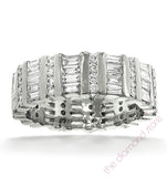 Mens 2ct H/si Diamond 18k White Gold Full Band Ring
