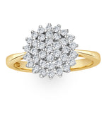 9k Gold Diamond Cluster Ring 0.50ct - E5607