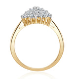 9k Gold Diamond Cluster Ring 0.50ct - E5607