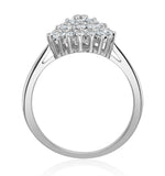 Diamond Cluster Ring 0.50ct Set In 9k White Gold