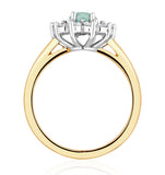 Aquamarine 0.70ct And Diamond 0.50ct 18k Gold Ring
