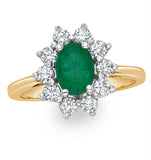 Emerald 0.70ct And Diamond 0.50ct 18k Gold Ring