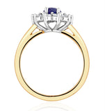 Tanzanite 7 X 5mm And Diamond 0.50ct 18k Gold Ring