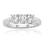 Chloe 18k White Gold 3 Stone Diamond Ring 1.00ct H/si