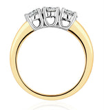 Chloe 3 Stone Trilogy Lab Diamond Ring 1.00ct G/vs In 18k Gold