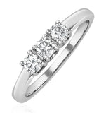 Chloe 18k White Gold 3 Stone Diamond Ring 0.30ct G/vs