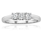 Chloe 18k White Gold 3 Stone Diamond Ring 0.30ct