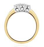 Chloe 18k Gold 3 Stone Diamond Ring 0.30ct