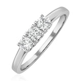 Chloe Platinum 3 Stone Lab Diamond Ring 0.50ct G/vs