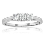 Chloe Platinum 3 Stone Diamond Ring 0.50ct H/si
