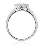 Chloe Platinum 3 Stone Lab Diamond Ring 0.50ct H/si