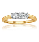 Chloe 18k Gold 3 Stone Lab Diamond Ring 0.50ct G/vs