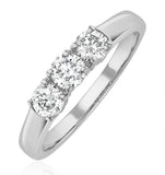 Chloe Platinum 3 Stone Diamond Ring 0.75ct G/vs