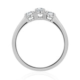 Chloe 3 Stone Trilogy Lab Diamond Ring 0.75ct G/vs In 18k White Gold