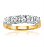 Chloe 18k Gold 5 Stone Lab Diamond Eternity Ring 1.00ct H/si