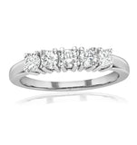 Chloe 18k White Gold 5 Stone Diamond Eternity Ring 0.50ct G/vs
