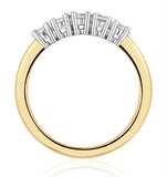 Chloe 18k Gold 5 Stone Diamond Eternity Ring 0.50ct H/si