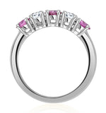 Pink Sapphire 0.90ct And Diamond Ring 0.40ct 18k White Gold Ft26