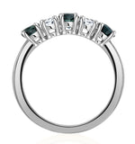 Sapphire 0.90ct And Diamond Ring 0.40ct White 18k Gold Ft26