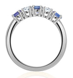 Tanzanite 0.75ct And Diamond Ring 0.40ct 18k White Gold Ft26