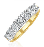 Chloe 18k Gold 7 Stone Diamond Eternity Ring 1.00ct Pk