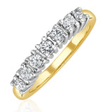 Chloe 18k Gold 7 Stone Diamond Eternity Ring 0.30ct G/vs