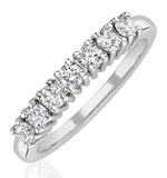 Chloe 18k White Gold 7 Stone Diamond Eternity Ring 0.50ct G/vs