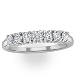 Chloe 18k White Gold 7 Stone Diamond Eternity Ring 0.50ct H/si