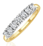Chloe 18k Gold 7 Stone Diamond Eternity Ring 0.50ct G/vs