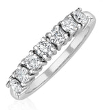 Chloe 18k White Gold 7 Stone Diamond Eternity Ring 0.75ct G/vs