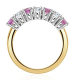 Pink Sapphire 1.15ct And Diamond Ring 0.50ct 18k Gold Ft32