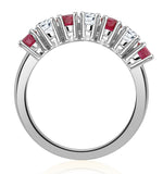 Ruby 1ct And Diamond Ring 0.50ct 18k White Gold Ft32