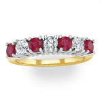 Ruby 1ct And Diamond Ring 0.50ct 18k Gold Ft32