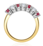 Ruby 1ct And Diamond Ring 0.50ct 18k Gold Ft32