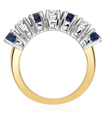 Sapphire 1ct And Diamond Ring 0.50ct 18k Gold Ft32