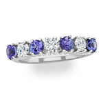Tanzanite 0.70ctct And Diamond Ring 0.50ct 18k White Gold Ft32