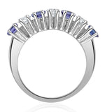 Tanzanite 0.70ctct And Diamond Ring 0.50ct 18k White Gold Ft32