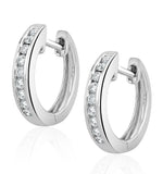 Diamond Hoop Earrings 0.20ct 9k White Gold