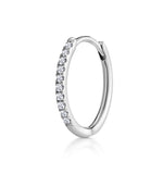 Single Stellato Diamond Hoop Earring 0.09ct In 9k White Gold