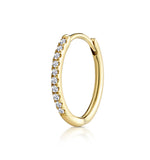 Single Stellato Diamond Encrusted Hoop Earring 0.09ct In 9k Gold