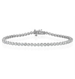 Diamond Tennis Bracelet Rubover Style 2.00ct 9k White Gold