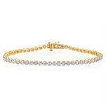 Diamond Tennis Bracelet Rubover Style 2.00ct 9k Gold