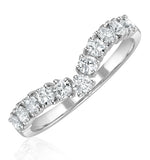 Diamond Wishbone Ring 0.70ct In 18k White Gold