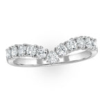 Diamond Wishbone Ring 0.70ct In 18k White Gold