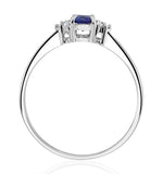 Tanzanite 0.35ct And Diamond 18k White Gold Ring