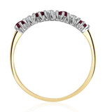 Ruby 0.30ct And Diamond 9k Gold Ring