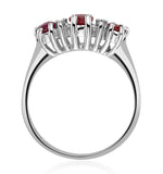 Ruby 0.85ct And Diamond 9k White Gold Ring