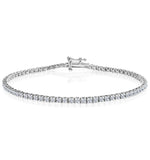 1.5ct Lab Diamond Tennis Bracelet Claw Set In 925 Silver
