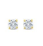 Lab Diamond Stud Earrings 0.10ct H/si Quality In 9k Gold - 2.4mm