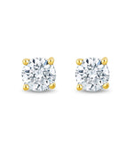 Lab Diamond Stud Earrings 0.20ct H/si Quality In 9k Gold - 3mm
